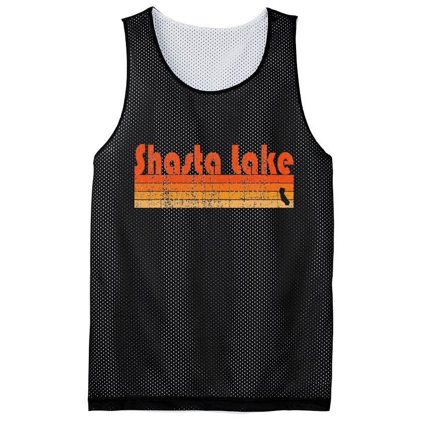 Retro 80s Style Shasta Lake Ca Mesh Reversible Basketball Jersey Tank