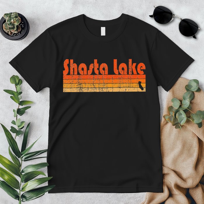 Retro 80s Style Shasta Lake Ca Premium T-Shirt