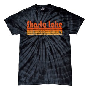 Retro 80s Style Shasta Lake Ca Tie-Dye T-Shirt