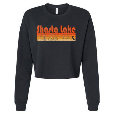 Retro 80s Style Shasta Lake Ca Cropped Pullover Crew