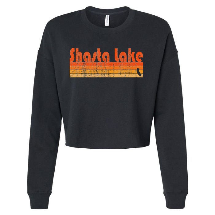 Retro 80s Style Shasta Lake Ca Cropped Pullover Crew
