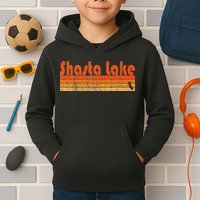 Retro 80s Style Shasta Lake Ca Kids Hoodie