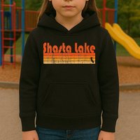 Retro 80s Style Shasta Lake Ca Kids Hoodie