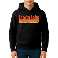 Retro 80s Style Shasta Lake Ca Kids Hoodie
