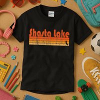 Retro 80s Style Shasta Lake Ca Kids T-Shirt