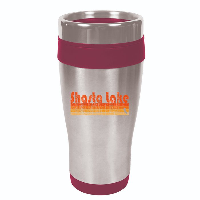 Retro 80s Style Shasta Lake Ca 16oz Travel Tumbler