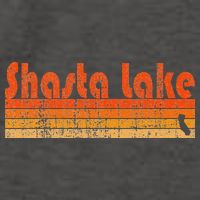 Retro 80s Style Shasta Lake Ca Vector Backpack