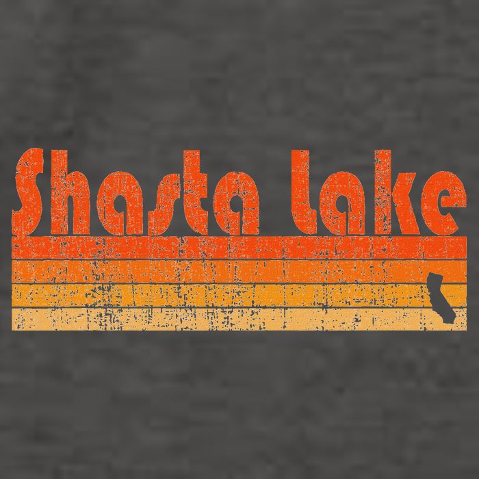 Retro 80s Style Shasta Lake Ca Vector Backpack