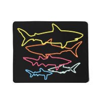 Retro 80s Shark Clothes Shark Party Sharks Mousepad