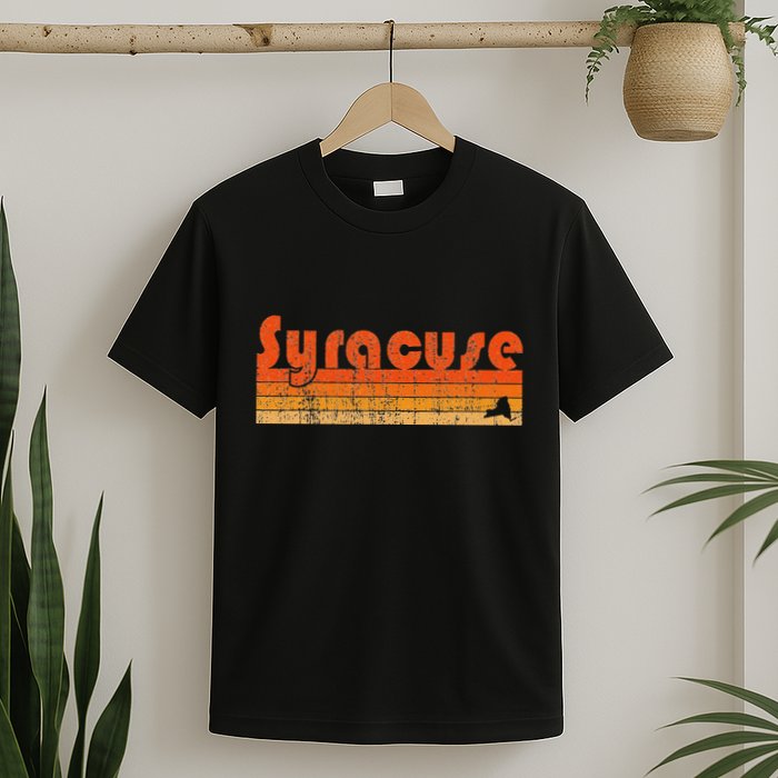 Retro 80s Style Syracuse Ny T-Shirt