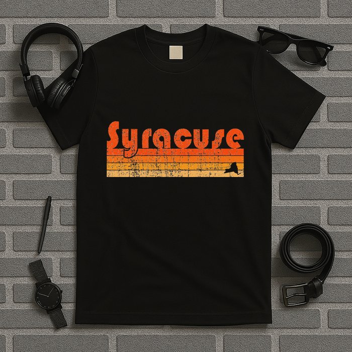 Retro 80s Style Syracuse Ny T-Shirt