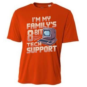 Retro 8bit Unpaid Tech Support Family Humor Pixel Computer Gift Cooling Performance Crew T-Shirt