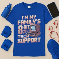 Retro 8bit Unpaid Tech Support Family Humor Pixel Computer Gift T-Shirt