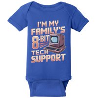 Retro 8bit Unpaid Tech Support Family Humor Pixel Computer Gift Baby Bodysuit