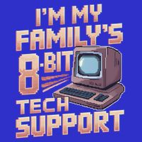 Retro 8bit Unpaid Tech Support Family Humor Pixel Computer Gift Baby Bodysuit