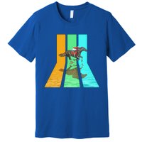 Retro 80s Vintage Style Horse Racing Gift Premium T-Shirt