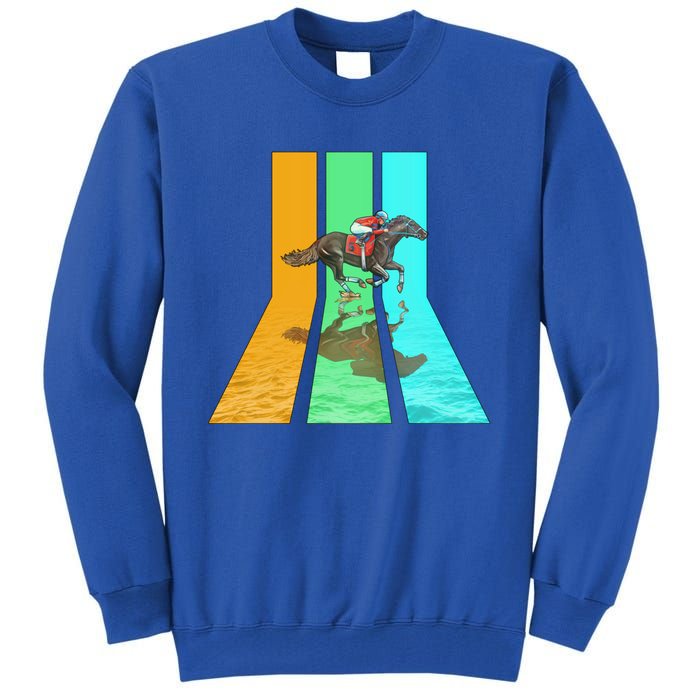 Retro 80s Vintage Style Horse Racing Gift Tall Sweatshirt