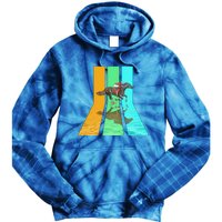 Retro 80s Vintage Style Horse Racing Gift Tie Dye Hoodie