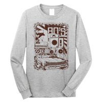 Retro 80's Vintage Classic Car Boombox Graphic Long Sleeve Shirt