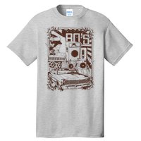 Retro 80's Vintage Classic Car Boombox Graphic Tall T-Shirt