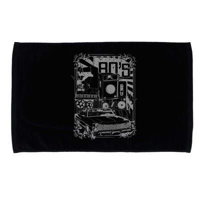 Retro 80's Vintage Classic Car Boombox Graphic Microfiber Hand Towel