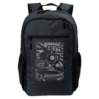 Retro 80's Vintage Classic Car Boombox Graphic Daily Commute Backpack