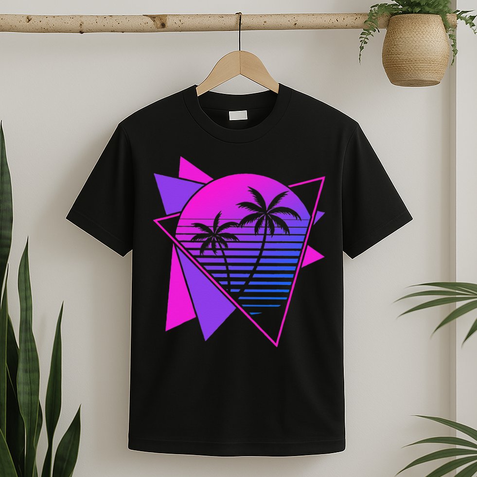 Retro 80s Vaporwave Aesthetic Palm Trees 90s Art Vaporwave T-Shirt