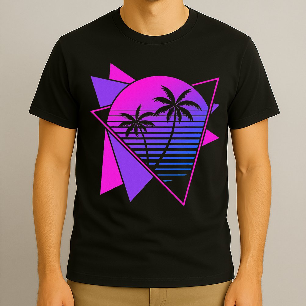 Retro 80s Vaporwave Aesthetic Palm Trees 90s Art Vaporwave T-Shirt