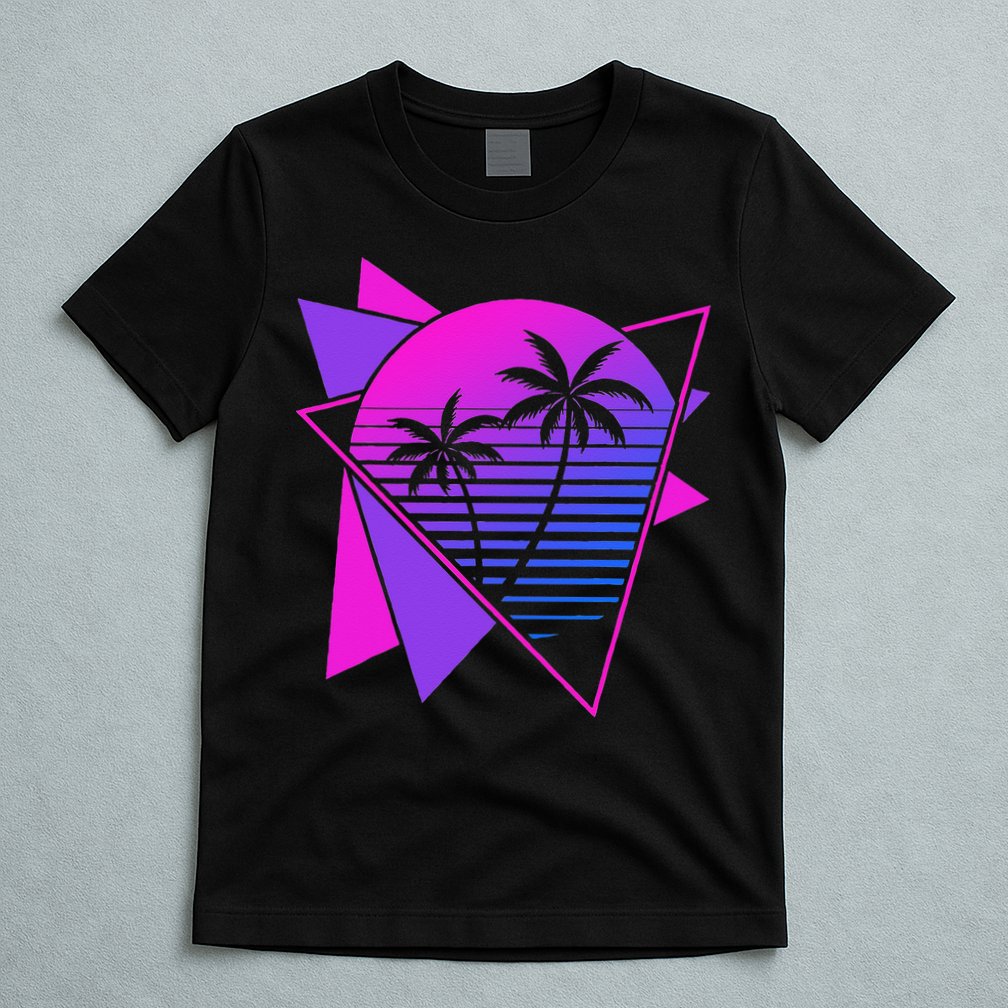Retro 80s Vaporwave Aesthetic Palm Trees 90s Art Vaporwave T-Shirt