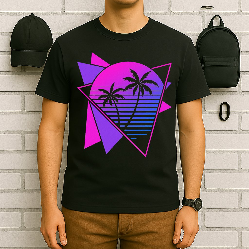 Retro 80s Vaporwave Aesthetic Palm Trees 90s Art Vaporwave T-Shirt