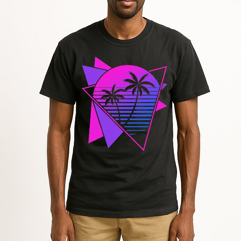 Retro 80s Vaporwave Aesthetic Palm Trees 90s Art Vaporwave Tall T-Shirt
