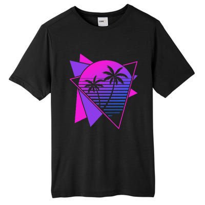 Retro 80s Vaporwave Aesthetic Palm Trees 90s Art Vaporwave Tall Fusion ChromaSoft Performance T-Shirt