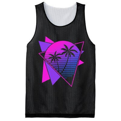 Retro 80s Vaporwave Aesthetic Palm Trees 90s Art Vaporwave Mesh Reversible Basketball Jersey Tank