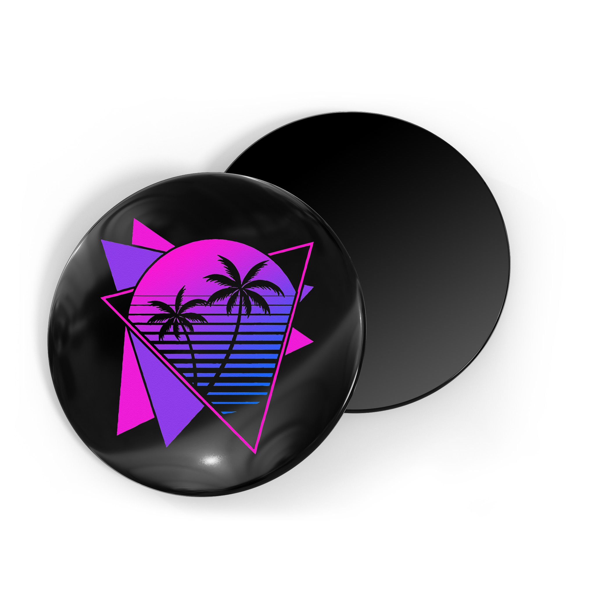 Retro 80s Vaporwave Aesthetic Palm Trees 90s Art Vaporwave Magnet