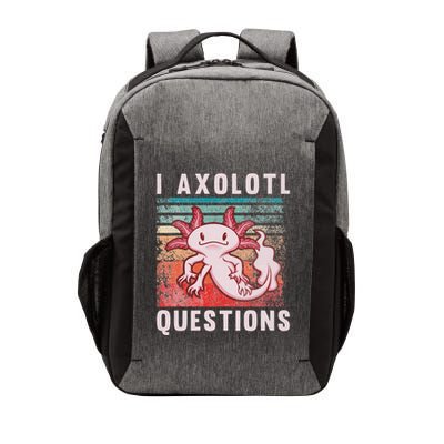 Retro 90s Axolotl Funny I Axolotl Questions Vector Backpack