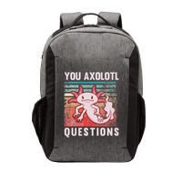 Retro 90s Axolotl Funny You Axolotl Questions Vector Backpack