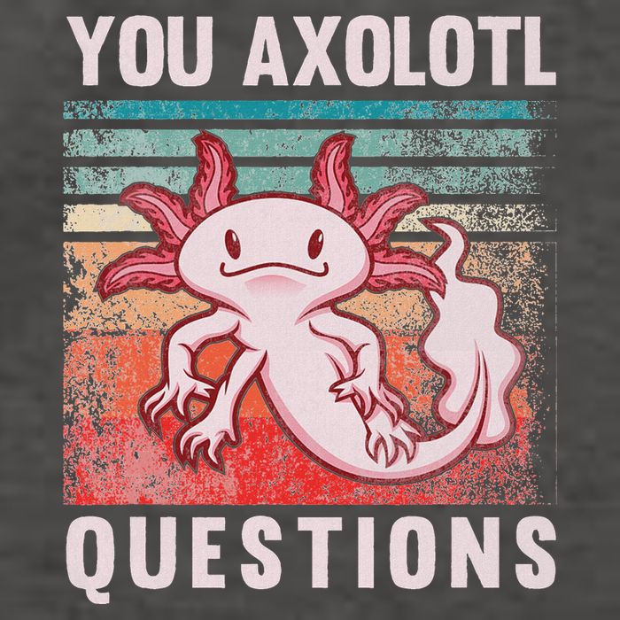 Retro 90s Axolotl Funny You Axolotl Questions Vector Backpack