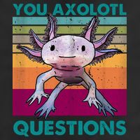 Retro 90s Axolotl Funny You Axolotl Questions 7 Panel Mesh Trucker Snapback Hat