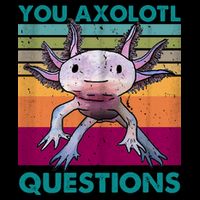 Retro 90s Axolotl Funny You Axolotl Questions Drawstring Bag