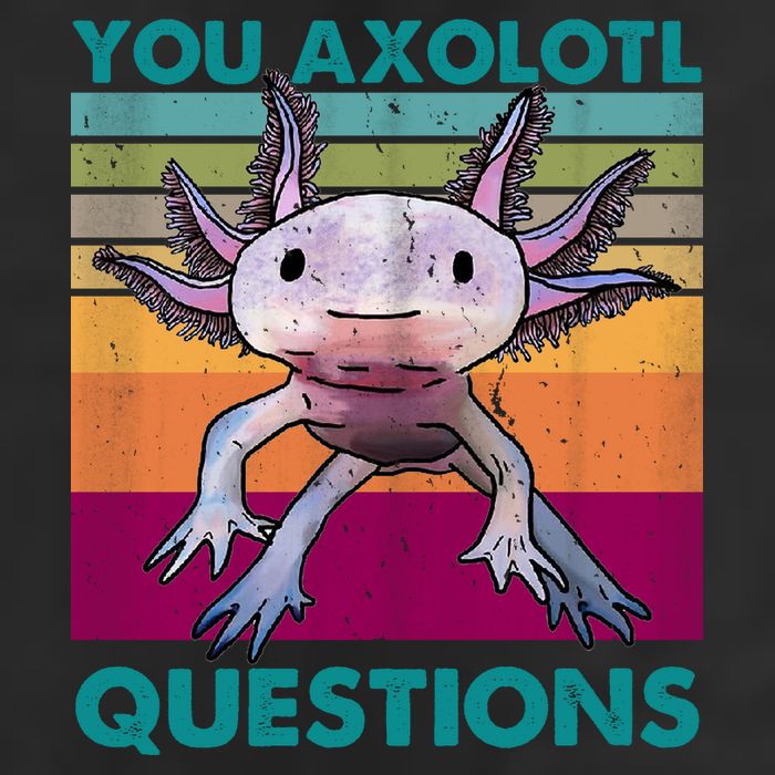 Retro 90s Axolotl Funny You Axolotl Questions 25L Jumbo Tote