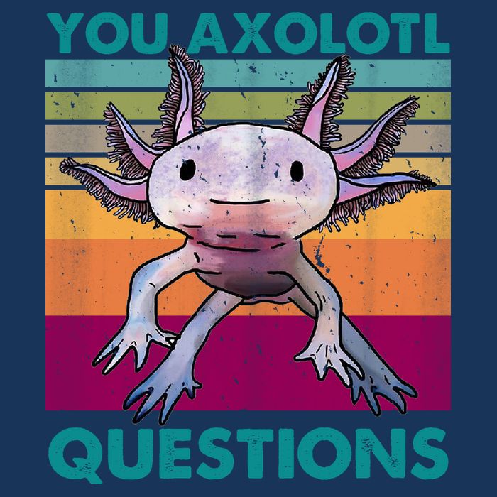 Retro 90s Axolotl Funny You Axolotl Questions Infant Baby Jersey Bodysuit