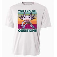 Retro 90s Axolotl Funny You Axolotl Questions Cooling Performance Crew T-Shirt