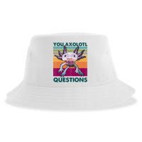 Retro 90s Axolotl Funny You Axolotl Questions Sustainable Bucket Hat