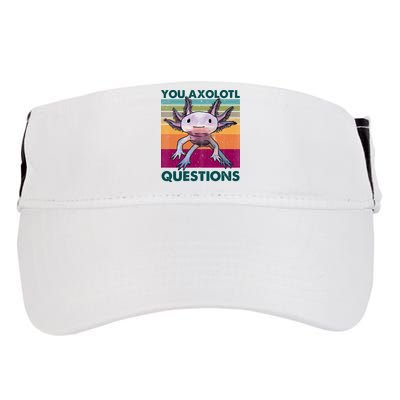 Retro 90s Axolotl Funny You Axolotl Questions Adult Drive Performance Visor