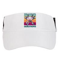 Retro 90s Axolotl Funny You Axolotl Questions Adult Drive Performance Visor