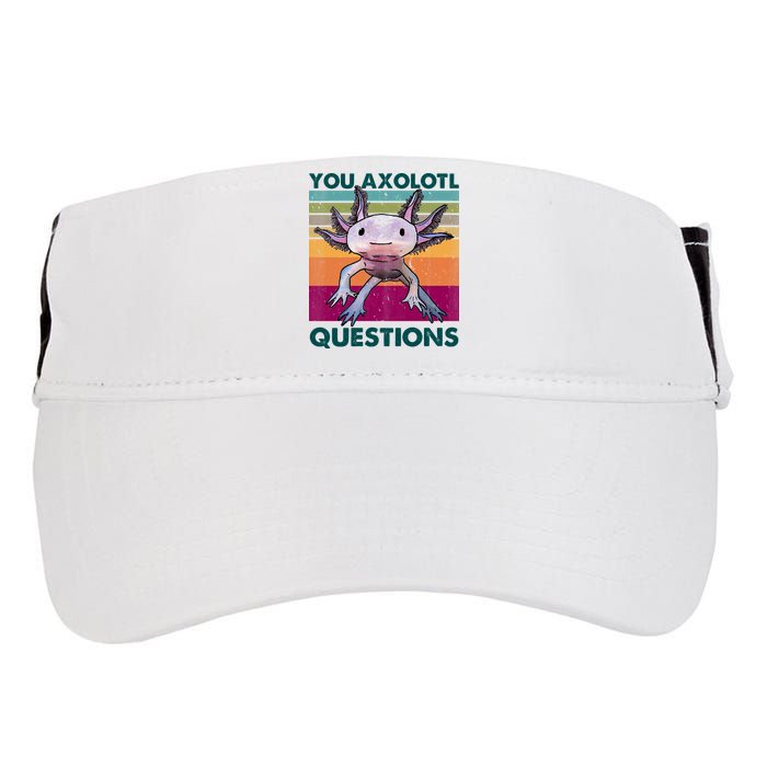 Retro 90s Axolotl Funny You Axolotl Questions Adult Drive Performance Visor