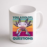Retro 90s Axolotl Funny You Axolotl Questions Mug