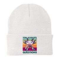 Retro 90s Axolotl Funny You Axolotl Questions Beanie