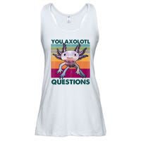 Retro 90s Axolotl Funny You Axolotl Questions Ladies Essential Flowy Tank