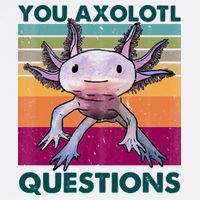 Retro 90s Axolotl Funny You Axolotl Questions Ladies Essential Flowy Tank
